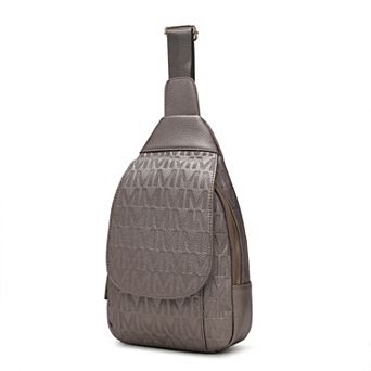 MKF Collection Cleisy M Logo Embossed Sling Bag