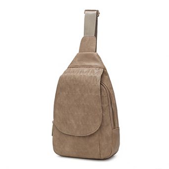 MKF Collection Cleisy M Logo Embossed Sling Bag