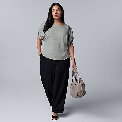 Plus Size Simply Vera Vera Wang Bubble Sleeve T-Shirt