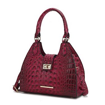 MKF Collection Ava Faux Croc-Embossed Tote Bag