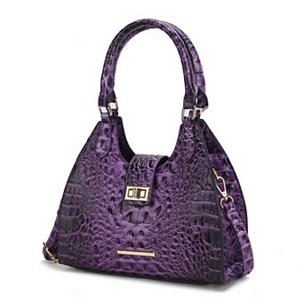 MKF Collection Ava Faux Croc-Embossed Tote Bag