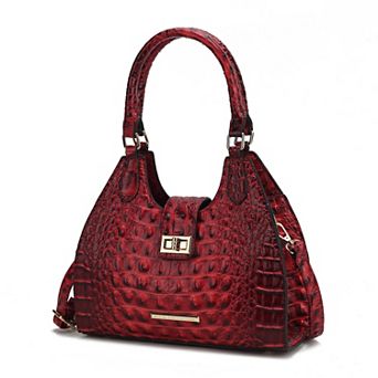 MKF Collection Ava Faux Croc-Embossed Tote Bag
