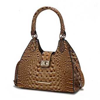 MKF Collection Ava Faux Croc-Embossed Tote Bag