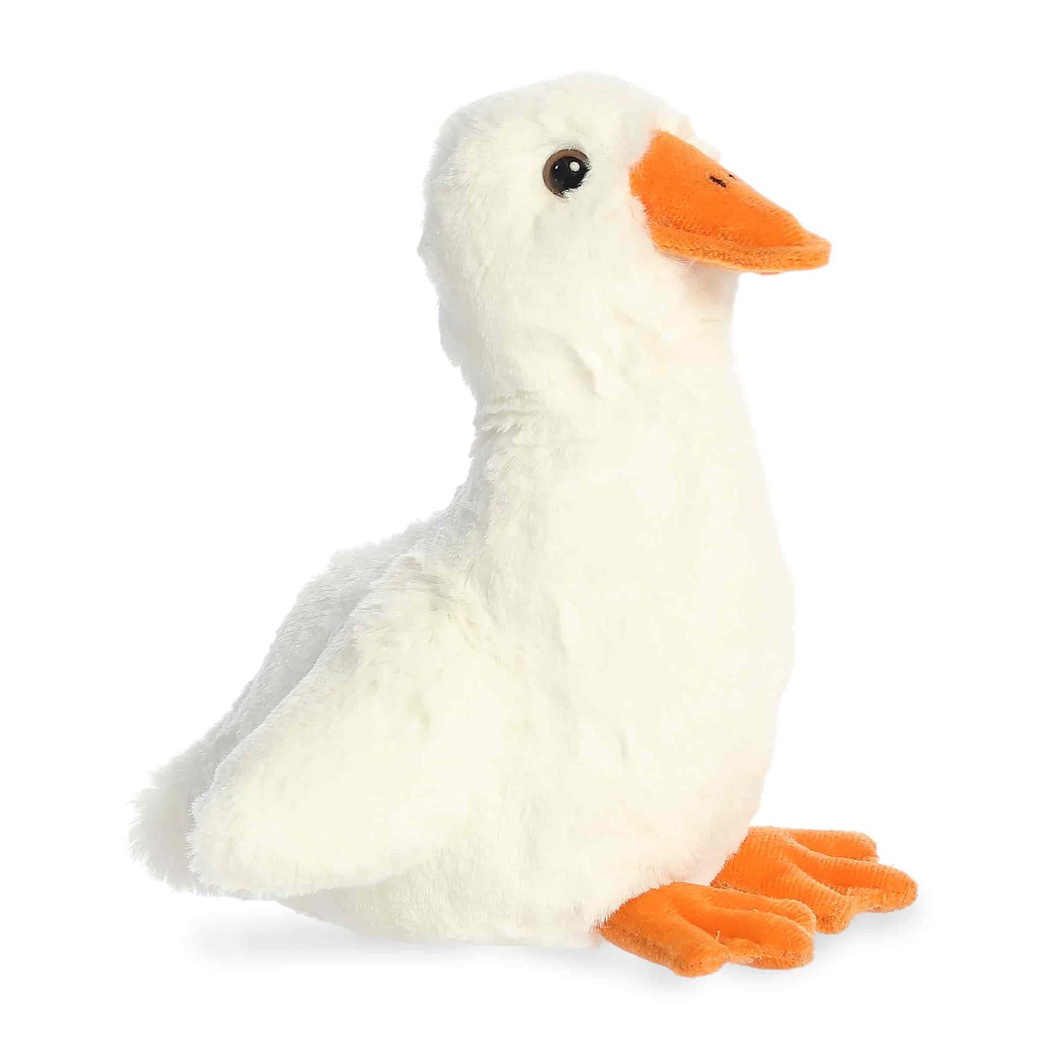 Детская мягкая игрушка Aurora Adorable 7" Waddles Goose Mini Flopsie Small White Stuffed Animal — фото 1