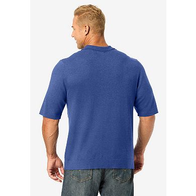 KingSize Men's Big & Tall No Tuck Sweater Polo
