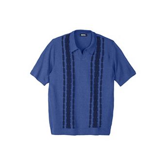 KingSize Men's Big & Tall No Tuck Sweater Polo