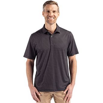 Cutter & Buck Pike Shadow Check Print Recycled Mens Big & Tall Polo