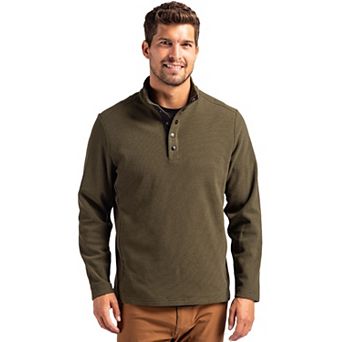 Cutter & Buck Hunts Point Textured Fleece Recycled Mens Snap Pullover