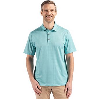 Cutter & Buck Pike Shadow Check Print Recycled Mens Polo