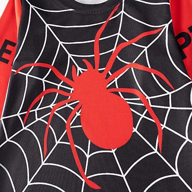 MyKids-USA Spider & Web Kids Pajama Set Long Sleeve Shirt and Pants, Fun Cartoon Design