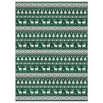 Christmas Washable Area Rug Hallway Runner Holiday Decor Rug Decorative Xmas Soft Low Pile Carpet