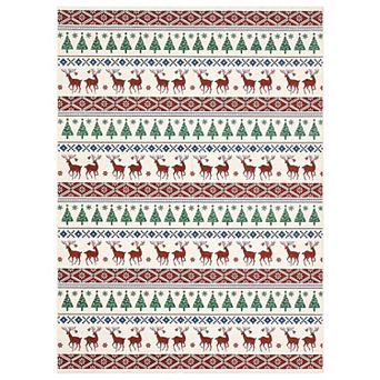 Christmas Washable Area Rug Hallway Runner Holiday Decor Rug Decorative Xmas Soft Low Pile Carpet