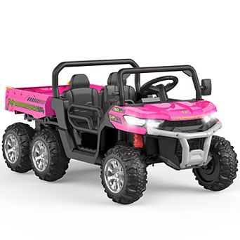 24V Kids 2-Seater Ride-On Dump Truck with Remote Control Electric Vehicles Battery Powered