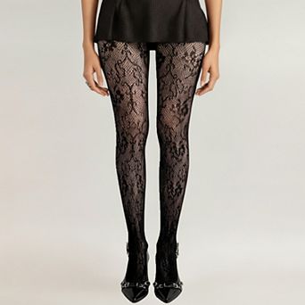 Women's 3 pc Set Floral Lace Pattern Sheer Tights