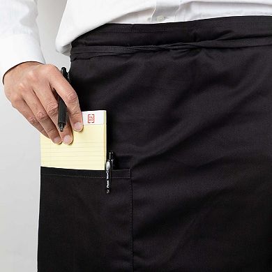 Mariposa Bistro Apron 33x30 Black - 12/Pack