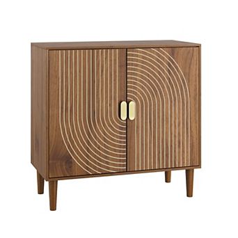Walnut Wood Buffet Sideboard Cabinet