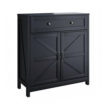 Farmhouse Storage Bathroom Cabinet with Drawer and Adjustable Shelf