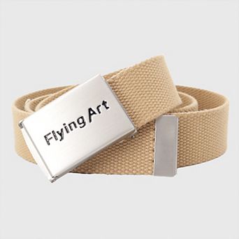 Women's Canvas Waist Belt with Metal Buckle