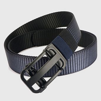 Women's Elastic Nylon Waist Belt with Zinc Alloy Adjustable Buckle