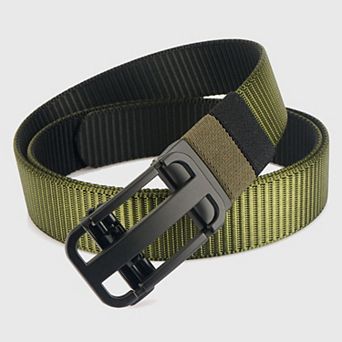 Women's Elastic Nylon Waist Belt with Zinc Alloy Adjustable Buckle