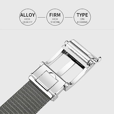 Women's Nylon Belt with Zinc Alloy Automatic Buckle