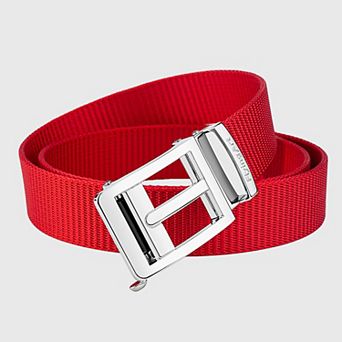 Women's Nylon Belt with Zinc Alloy Automatic Buckle