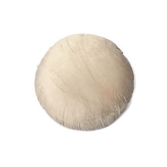 Cheer Collection Round Floor Pillow 32 Inch with Washable Cover and Supportive Foam Insert