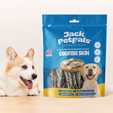 Jack PetPals Jack’s Favorite Seafood Feast Codfish Skin Treats