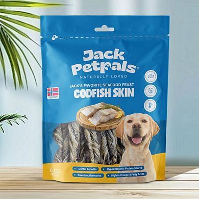 Jack PetPals Jack’s Favorite Seafood Feast Codfish Skin Treats