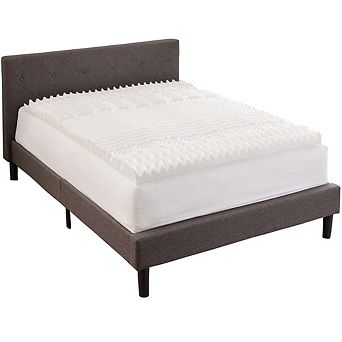 BrylaneHome 2 Inch 7-Zone Memory Foam Mattress Topper