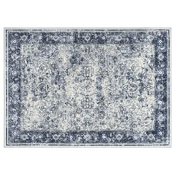 Non-Slip Foldable Printed Rug Elegant Abstract Design Ultra Soft Thick Area Carpet