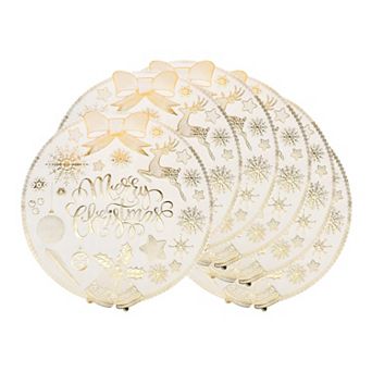 Set of 6 Placemats, Washable Kitchen Table Mat, Seasonal Holiday Christmas Place Mats 15 inch