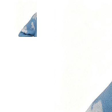 Women's V-Neck Color Block Cloud Print Lantern Sleeve Knee-Length Knit Sweater Dress