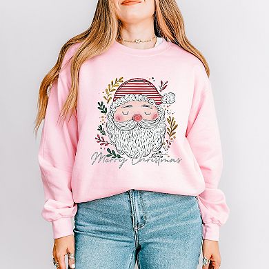 Merry Christmas Santa Stripes - Women's Graphic Sweatshirt