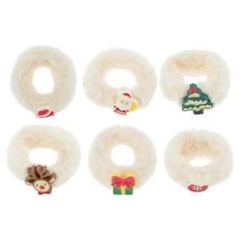 6 pc Christmas Durable Hair Ties
