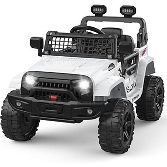 12V Kids Ride-On Truck with Parent Remote, Spring Suspension & LED Lights