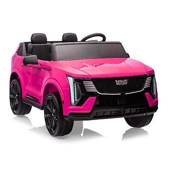 24V Kids Ride-On Truck, Parent Remote, 2-Seater Cadillac, Bluetooth & LED Lights