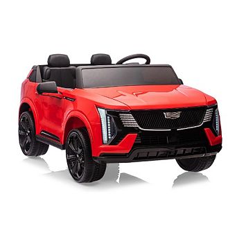 24V Kids Ride-On Truck, Parent Remote, 2-Seater Cadillac, Bluetooth & LED Lights