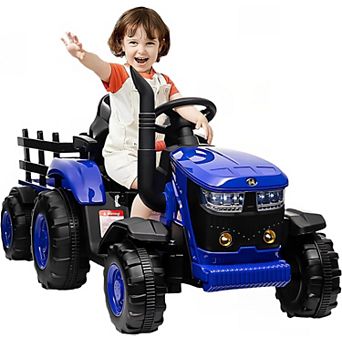 12V Kids Ride-On Tractor with Remote Control, 35W Dual Motors & Bluetooth Music