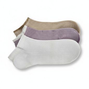 Women's Ankle 3 Pair Pack Socks - Colorful and Comfortable, Silky Rayon - Great Warm Weather Socks