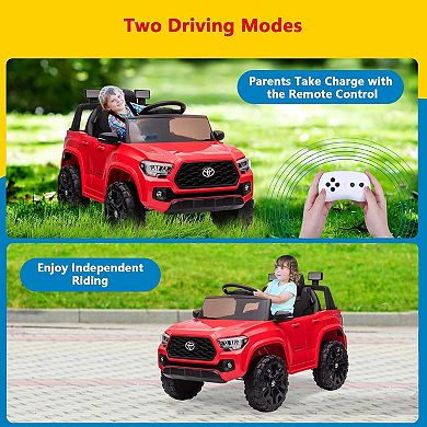 Toy Tacoma 12V Kids Ride-On Car with Parent Remote,Ages 3-6