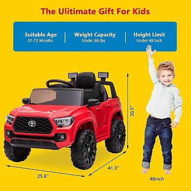 Toy Tacoma 12V Kids Ride-On Car with Parent Remote,Ages 3-6