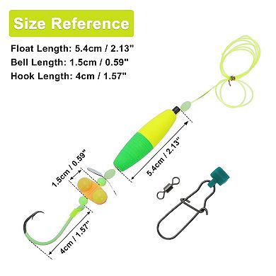 Catfish Hooks Circle Hooks for Catfish, 6/0 Peg Floats and Rattler Catfishing Equipment, 5 Pcs