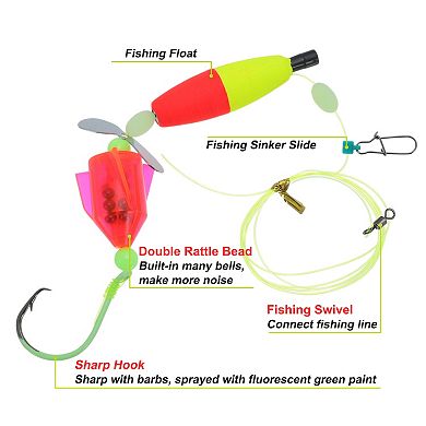 Catfish Hooks Circle Hooks for Catfish, Peg Floats and Rattler Catfishing Equipment, 5Pcs