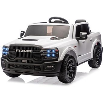 24V RAM 2500 Licensed Kids Ride-On Truck, 2-Seater w/ Parent Remote & Bluetooth, 3 Speeds