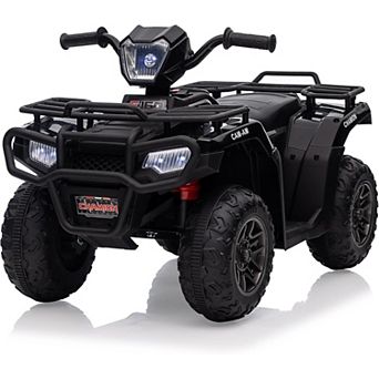 12V Ride-On ATV Car for Toddlers, Dual-Speed (1.5-2.2mph), LED Lights, Music, USB, Easy Start