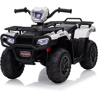 12V Ride-On ATV Car for Toddlers, Dual-Speed (1.5-2.2mph), LED Lights, Music, USB, Easy Start