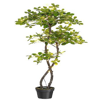 100-Light Pre-Potted Artificial Olive Tree, Faux Indoor Plant for Home & Office