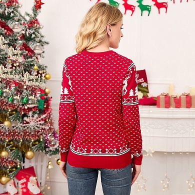 Women's Christmas Pullover Sweater Knitted Elk Top