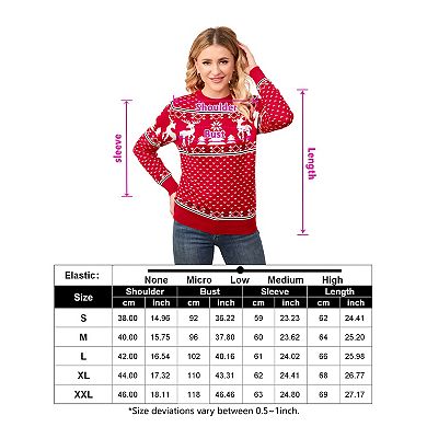 Women's Christmas Pullover Sweater Knitted Elk Top